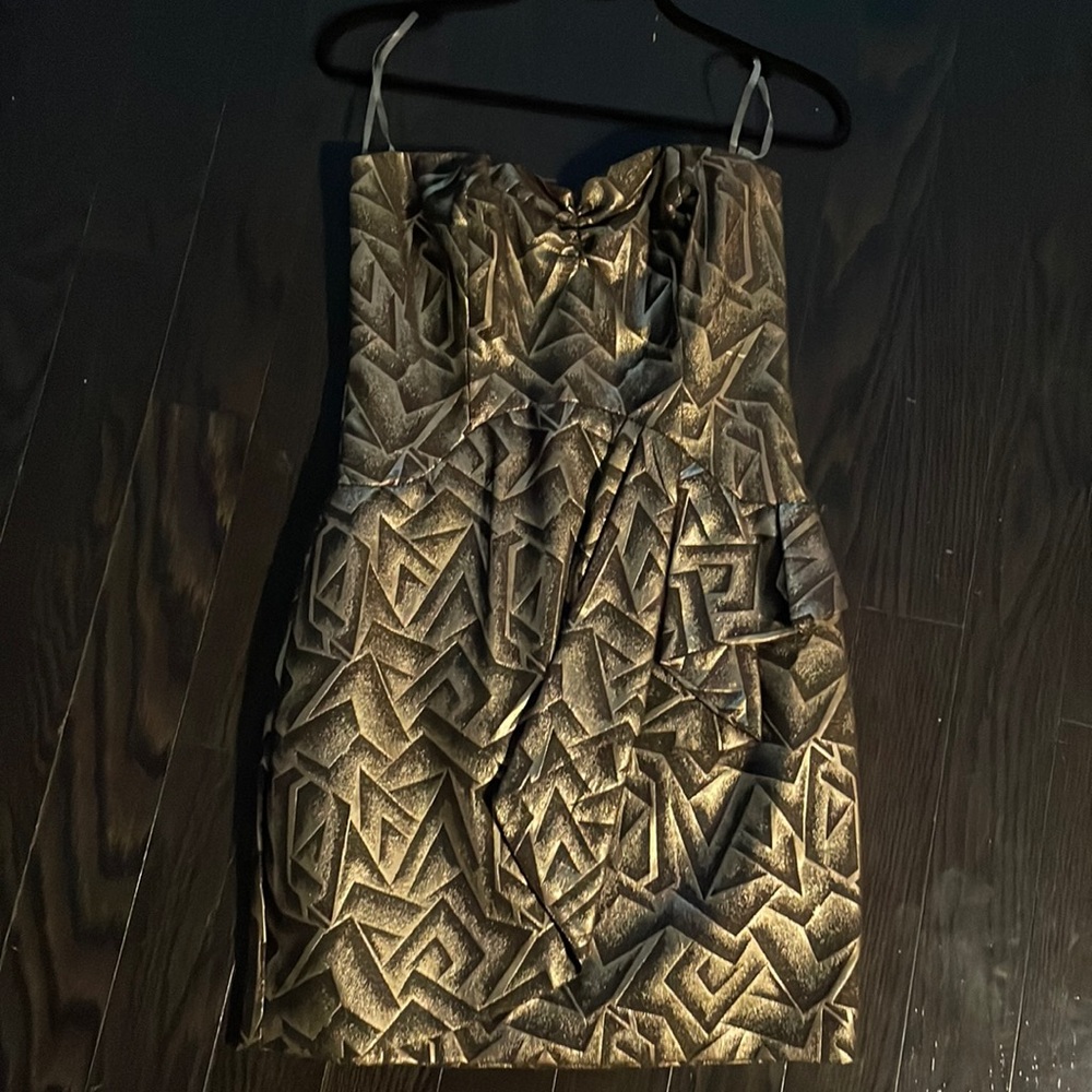 Rubber ducky sweetheart gold dress